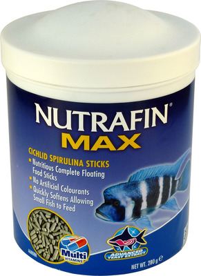 Nutrafin Max Cichlid Spirulina Sticks Fish Food 280g