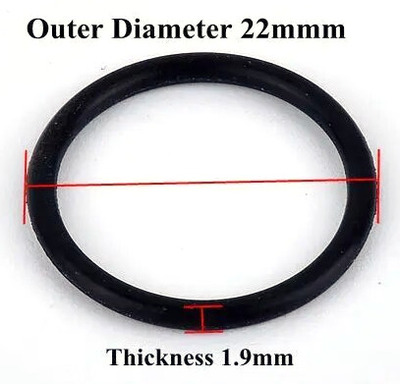 Rubber O-Ring 22mm OD 1.9mm thick