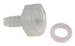 Connector White 1/2inch threaded female to 8mm Barbed
