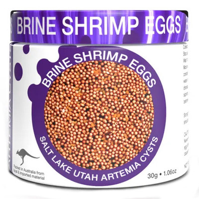 Aqua Natural Brine Shrimp Eggs - Premium Salt Lake Utah Artemia Cysts 30g (1.06oz)