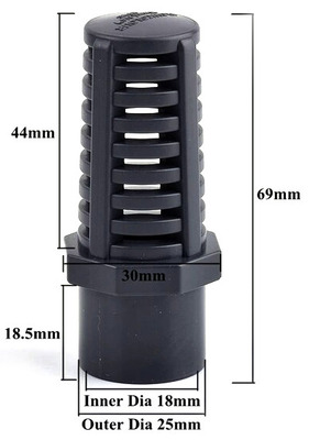 Aquarium Strainer 25mm Outer Diameter Slip Type