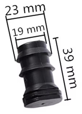 Aquarium Barbed End Plug 20mm Black