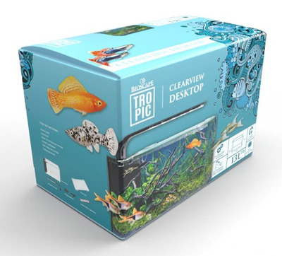 Bioscape Tropic Clearview Desktop Aquarium 13L