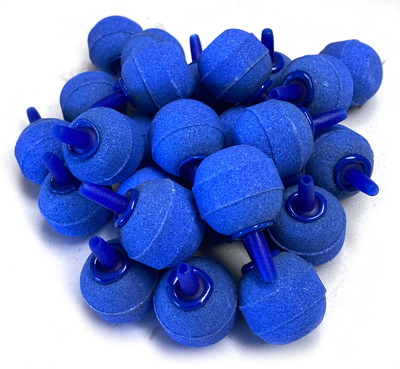 Aquarium Air Stone Ball Blue 25mm diameter - 25 Pack