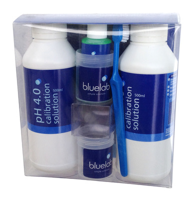 Bluelab Cleaning and Calibration Solution Kit includes pH 4.0 and pH 7. ...