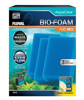 Fluval AC30 Bio Foam Insert Blue  3 Pack