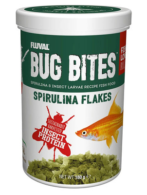 Fluval Bug Bites Spirulina Flakes 180g