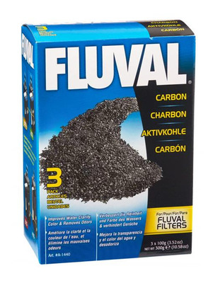 Fluval Carbon Filter Media 300g (3 x 100g Bags)