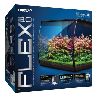 Fluval Flex 2.0 34 Litre Black Aquarium *** NEW MODEL ***