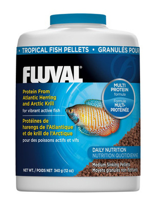 Fluval Tropical Fish Medium 3mm Sinking Pellets 340g