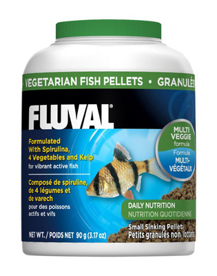 Fluval Vegetarian Small 1mm Sinking Pellets 90g