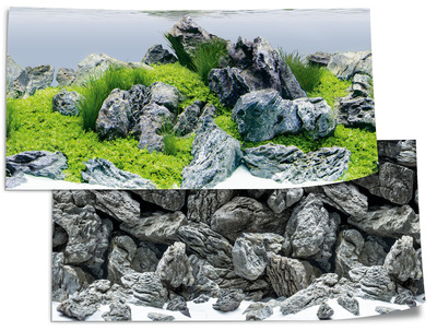 Juwel Aquarium Background Rock/Scape Poster 4 Double Sided 60 x 30cm Small