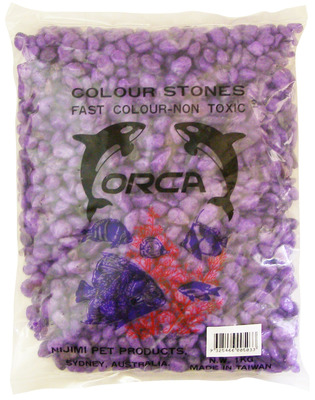 Orca Coloured Aquarium Stones Purple 1kg