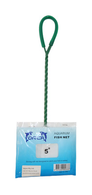 Orca Fish Net White Fine 12cm with Green Handle