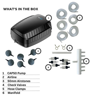 Pondmax Cap Aquarium Air Pump Kit The Aquarium Shop Australia