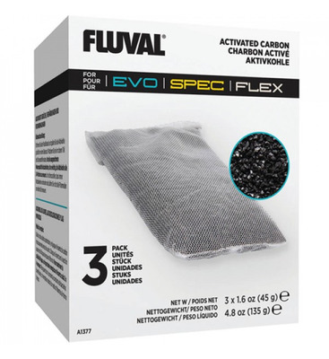 Fluval Evo|Spec|Flex Activated Carbon Filter 3 pack