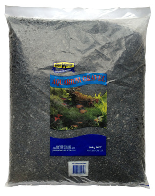 Showmaster Coloured Aquarium Gravel Black and Glitter 20kg