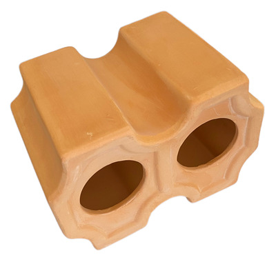 Terracotta Double Hex Cave 16cm