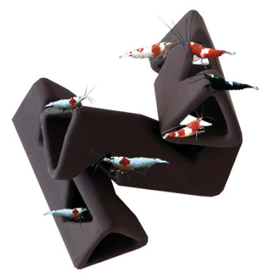 Triangle Ceramic Shrimp Shelter 3 Pieces