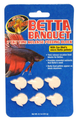 betta fish feeding block