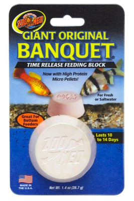Zoo Med Banquet Original Time Release Feeding Block Giant 10 to 14 Days 1 pack
