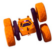 Remote Control 360 Degree Rolling Stunt Car Orange with Spray and Music Functions