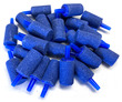 Blue Aquarium Air Stone Cylinder 14x25mm length 25 Pack