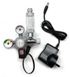 Dual Gauge CO2 Regulator with integrated 12volt Solenoid Kit Side mount with bubble counter (G5/8)