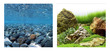 Seaview Aquarium Background Double Sided 29.5cm high - River Rock-Sea of Green
