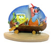 Penn-Plax Resin Replica SpongeBob Squarepants and Patrick on Canoe (SBR45)